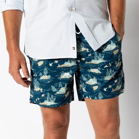 Duck Head 6" Print Sailport Swim Short