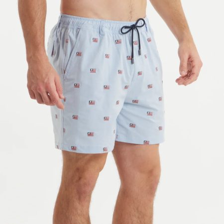 Southern Marsh Southernclassics Swim Trunk - Chambray Flags